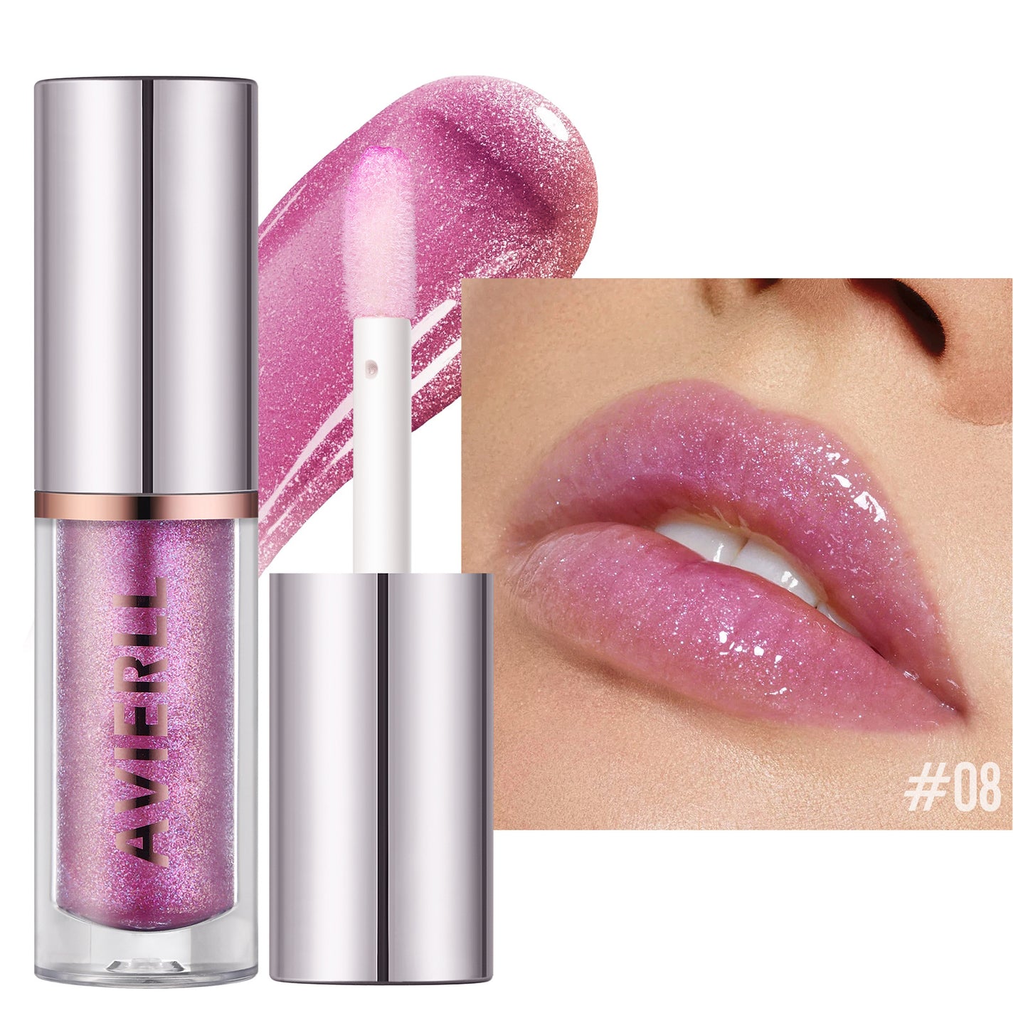 Avierll Glitter Lip Gloss | Hydrating Glitter Lip Gloss