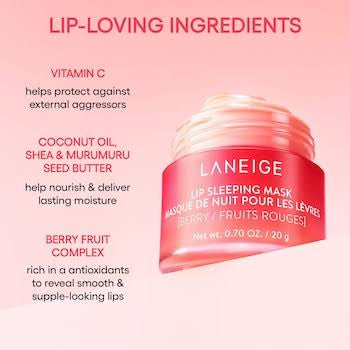 Laneige Lip Sleeping Mask | Overnight Hydrating Lip Mask for Soft, Smooth Lips