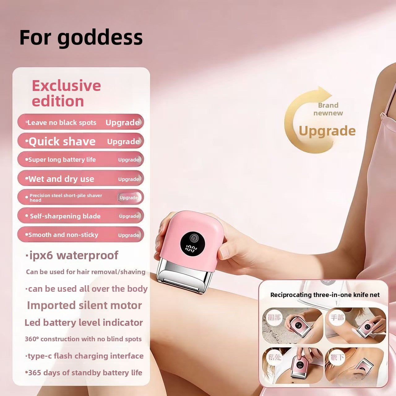 Mini Electric Foil Shaver | Rechargeable Pocket Hair Remover with LED Display