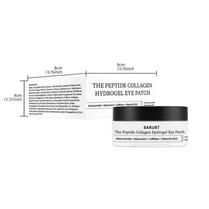 BARUBT Peptide Collagen Hydrogel Eye Patches | Firming & Brightening Eye Masks