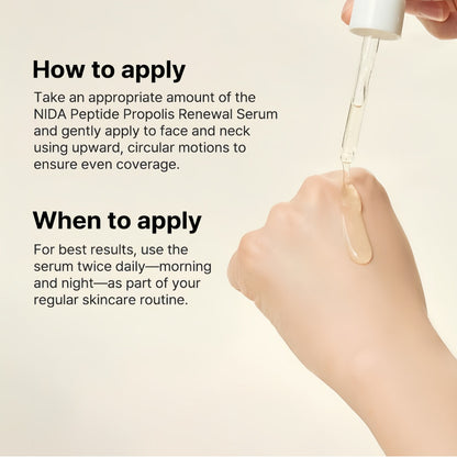 Nida Cica HA Hydrating Serum | Hyaluronic Acid, Peptides & Propolis Serum