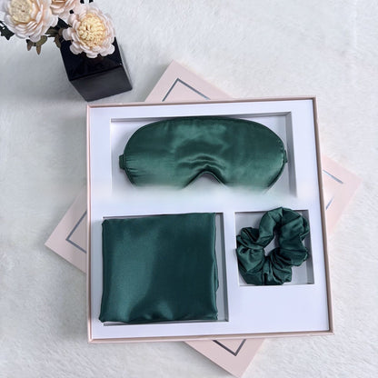 Luxury Satin Sleep Set | Eye Mask, Pillowcase & Scrunchie Gift Box