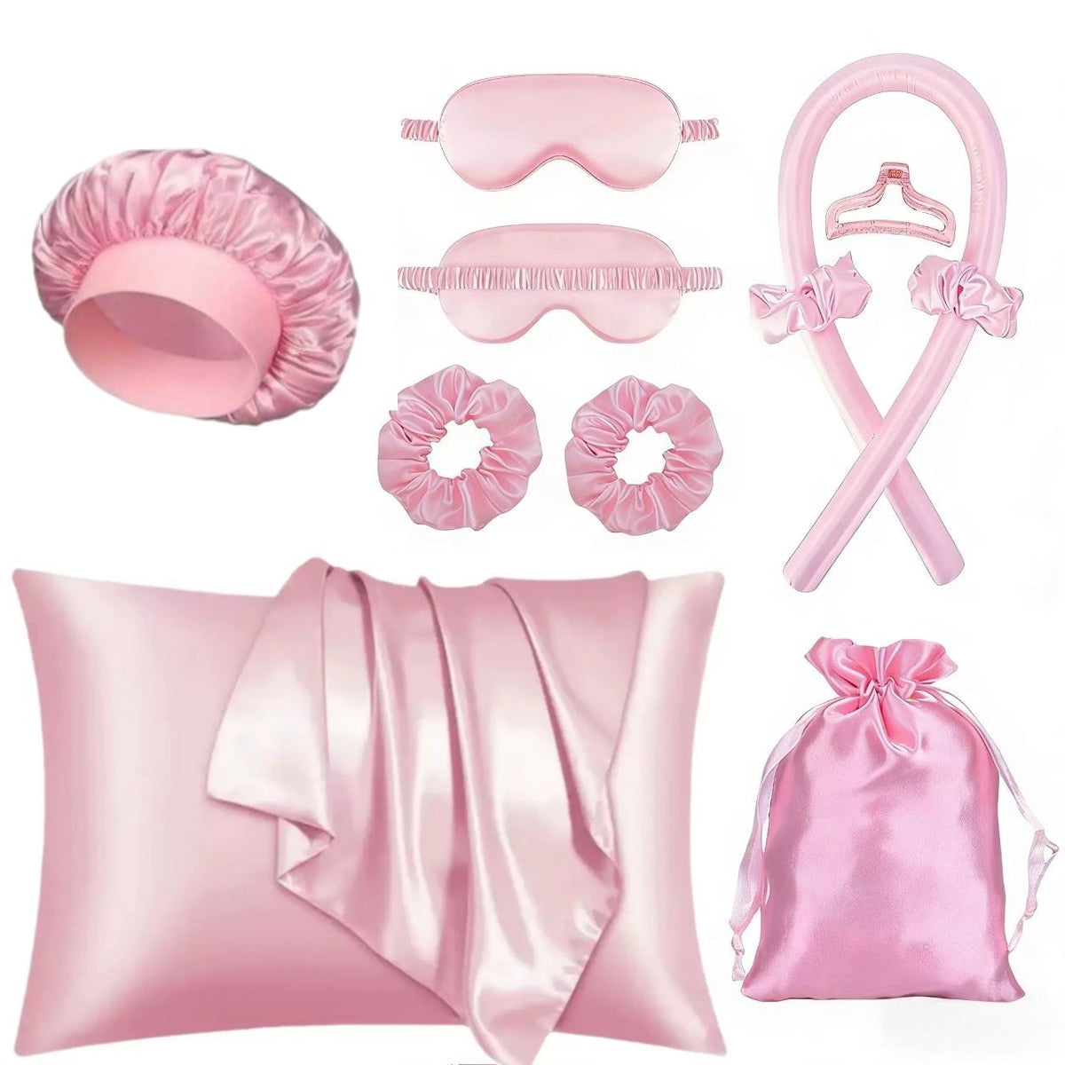 Satin Self-Care & Beauty Accessories Set
