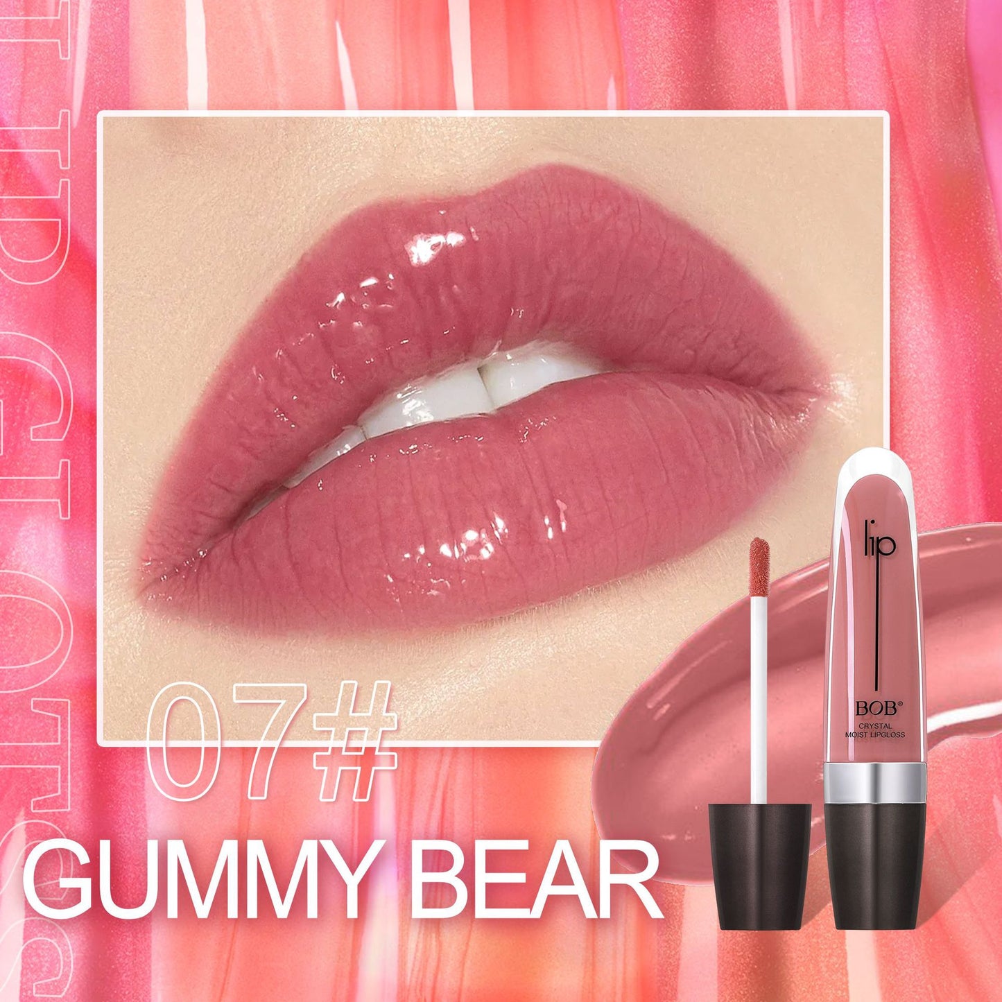 Bob Crystal Moist Lip Gloss | Hydrating High-Shine Clear Lip Gloss