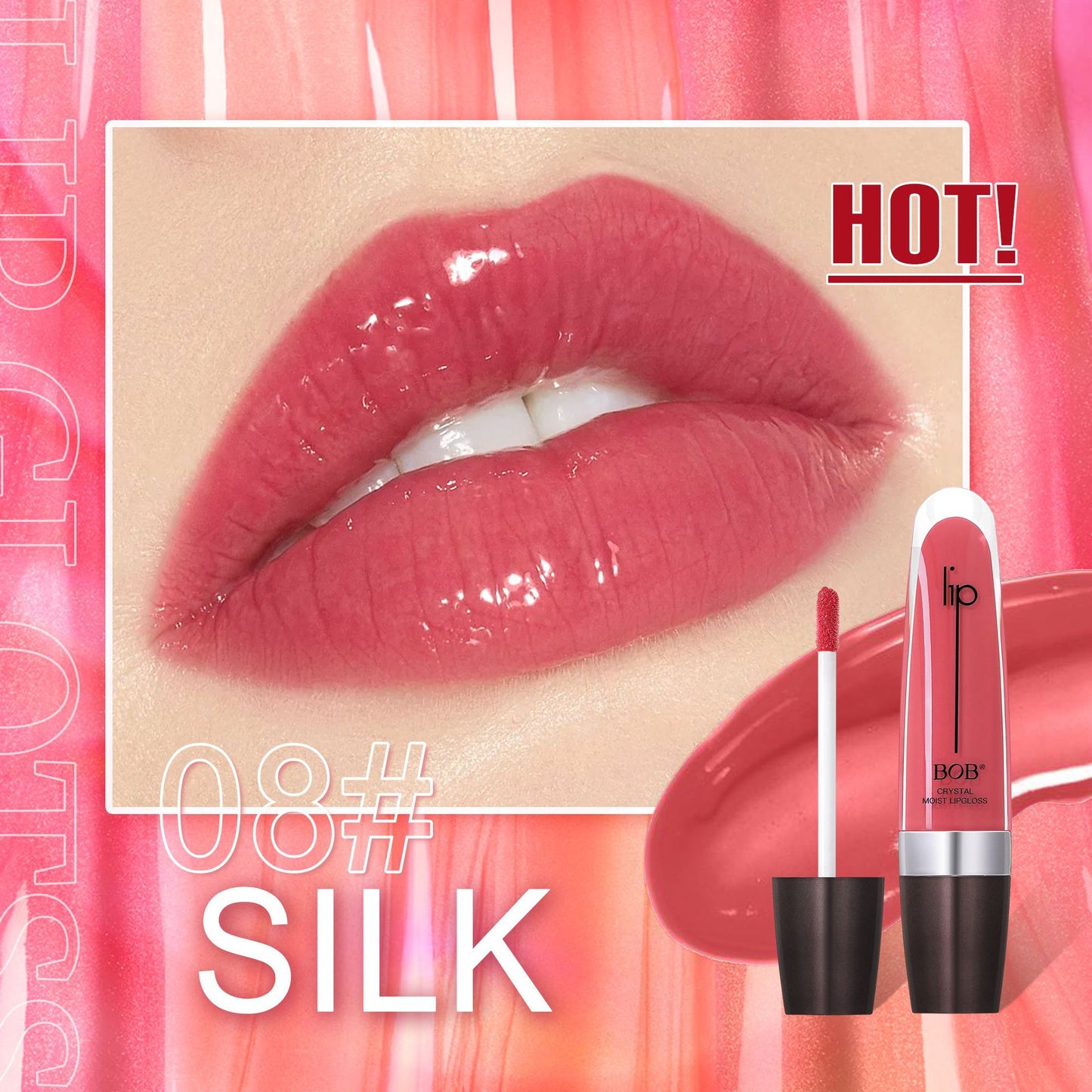 Bob Crystal Moist Lip Gloss | Hydrating High-Shine Clear Lip Gloss