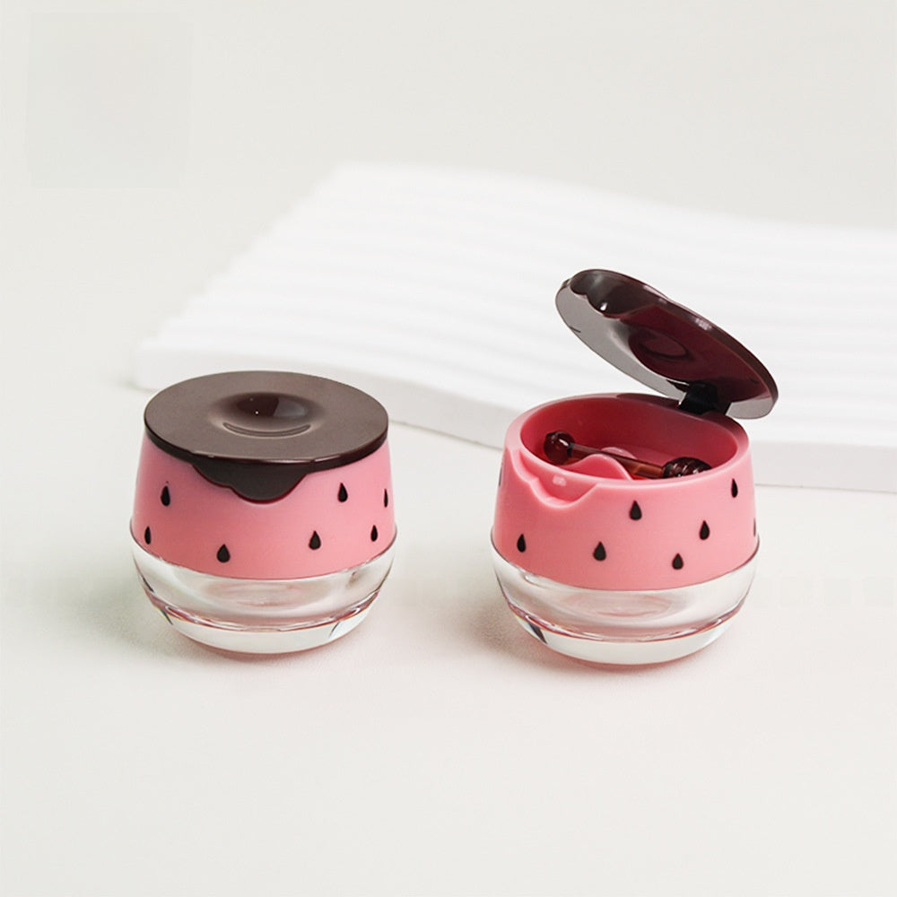Watermelon & Bee Empty Lip Gloss Jars – Refillable Cosmetic Containers