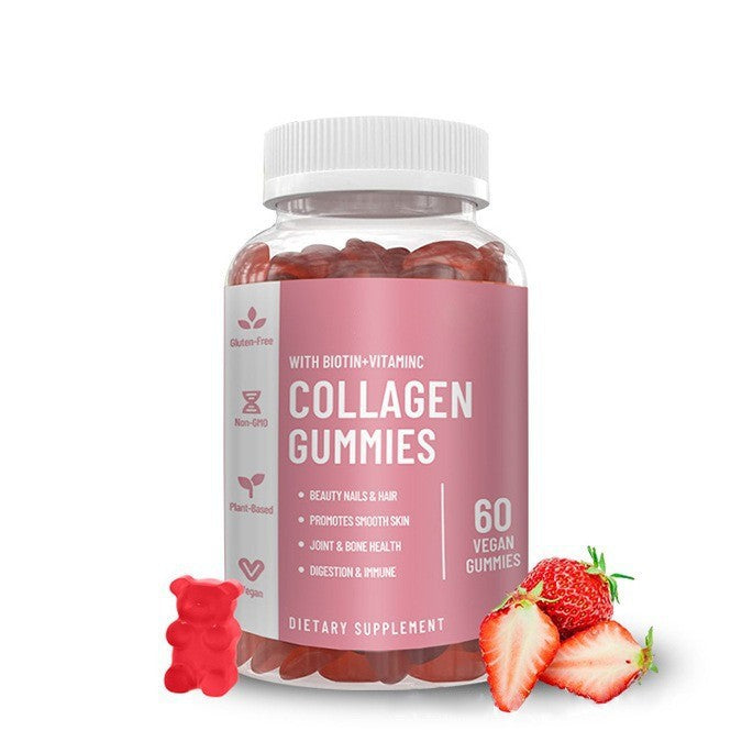 Collagen Gummies with Biotin + Vitamin C – 60 Vegan Gummies