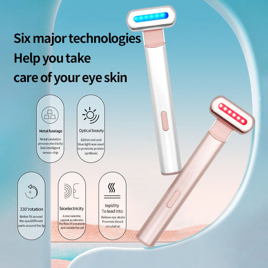 Dual-Color LED Eye Beauty Device | Red & Blue Light Eye Massager