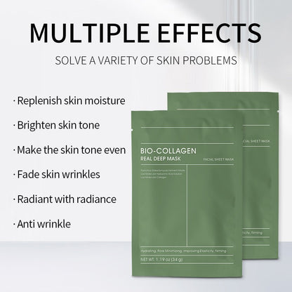 Bio-Collagen Real Deep Mask Green Edition | Hydrating & Firming Sheet Mask