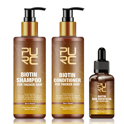 Puro Biotin Hair Care Set – Shampoo, Conditioner & Hair Oil
