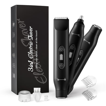 3-in-1 Women's Electric Shaver | Rechargeable Facial & Body Hair Removal Kit