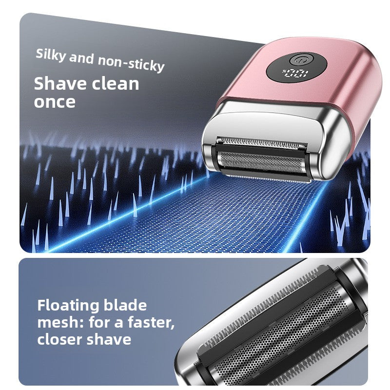 Mini Electric Foil Shaver | Rechargeable Pocket Hair Remover with LED Display