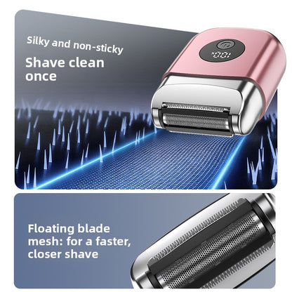 Mini Electric Foil Shaver | Rechargeable Pocket Hair Remover with LED Display