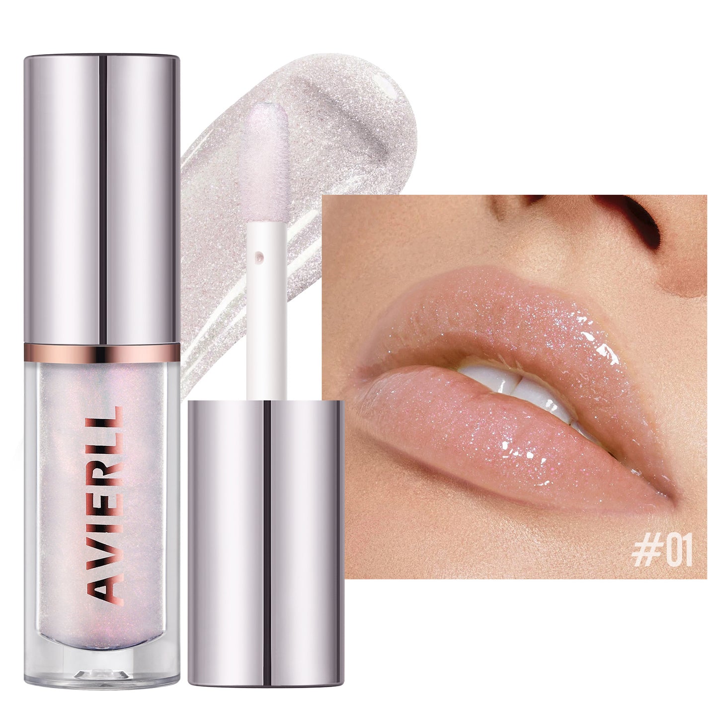 Avierll Glitter Lip Gloss | Hydrating Glitter Lip Gloss