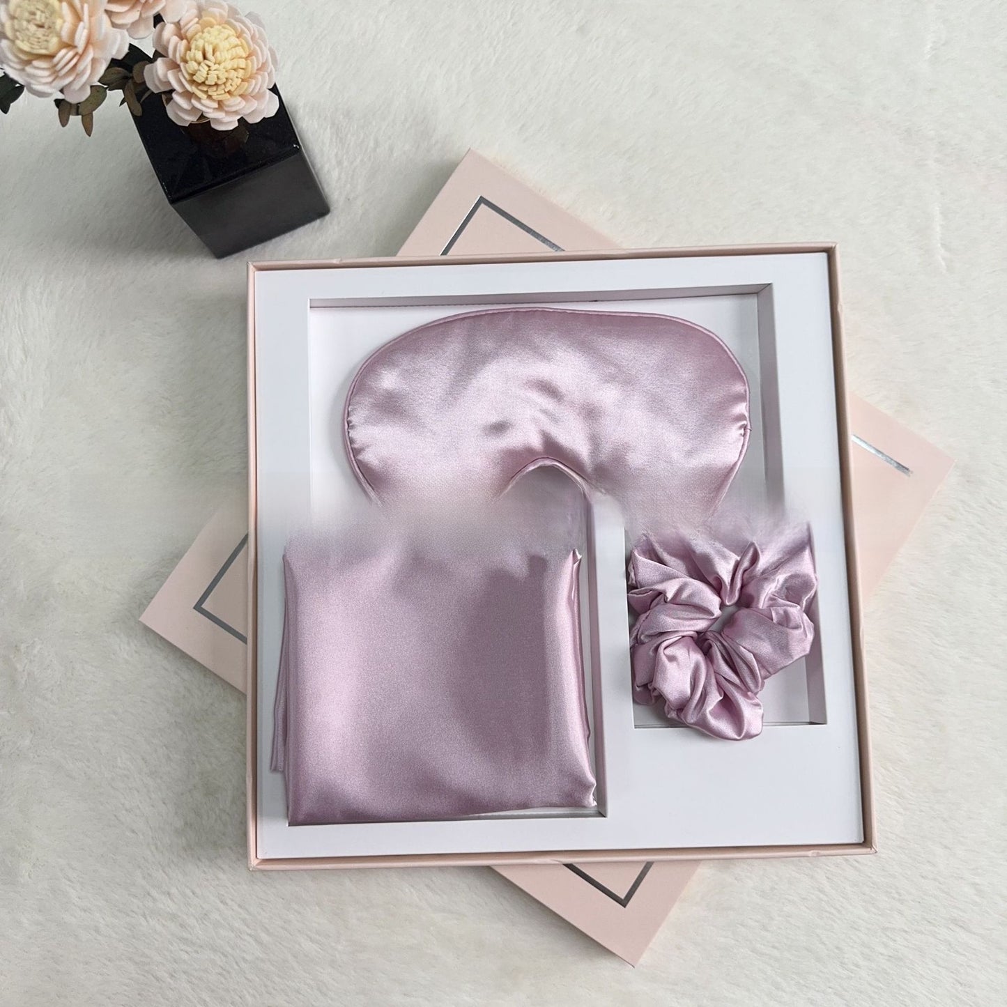 Luxury Satin Sleep Set | Eye Mask, Pillowcase & Scrunchie Gift Box