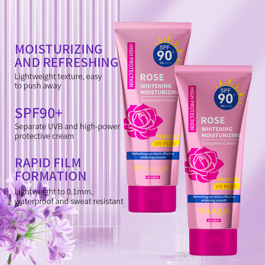 Rose Moisturizing Sunscreen SPF 90+ | Hydrating Broad Spectrum UV Protection