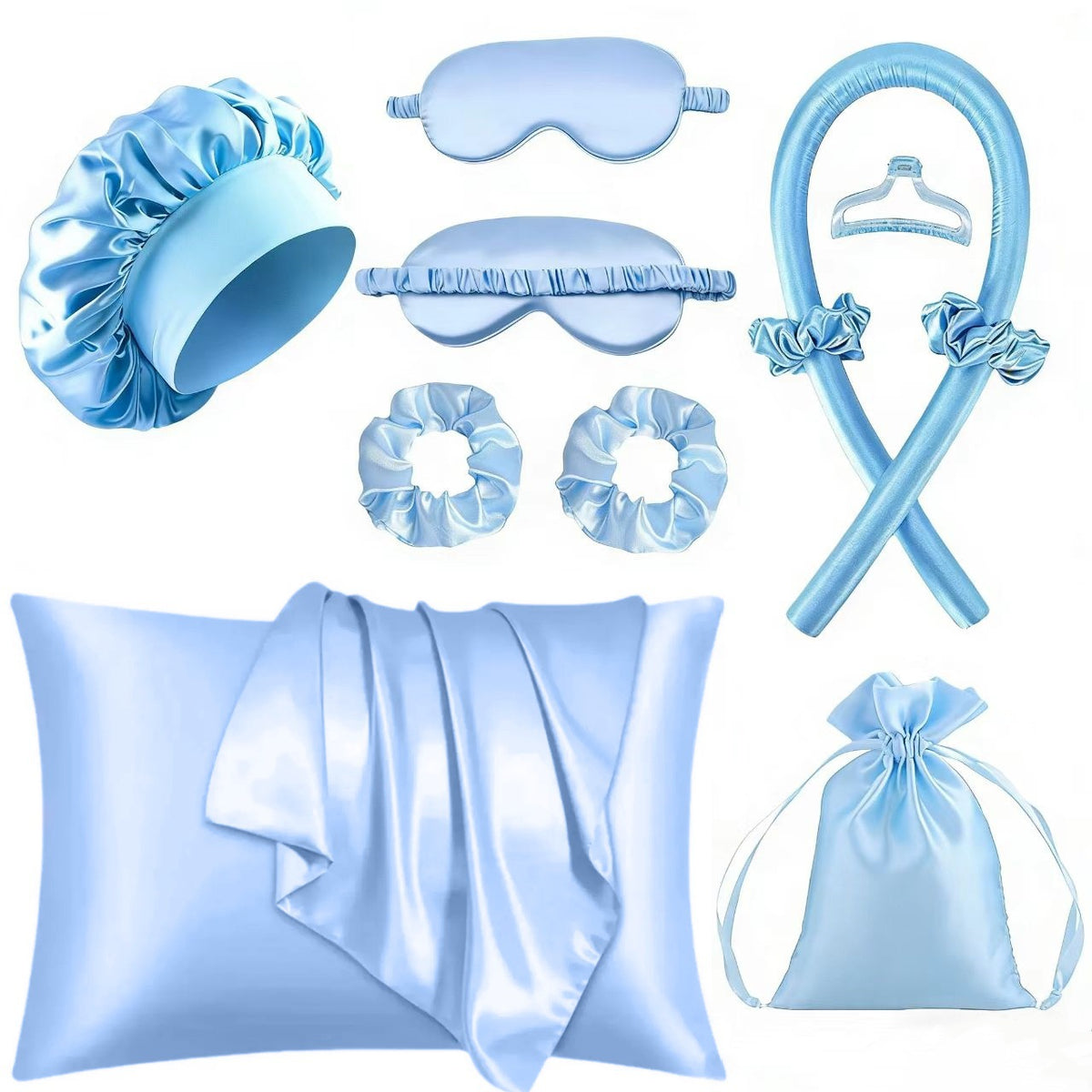 Satin Self-Care & Beauty Accessories Set