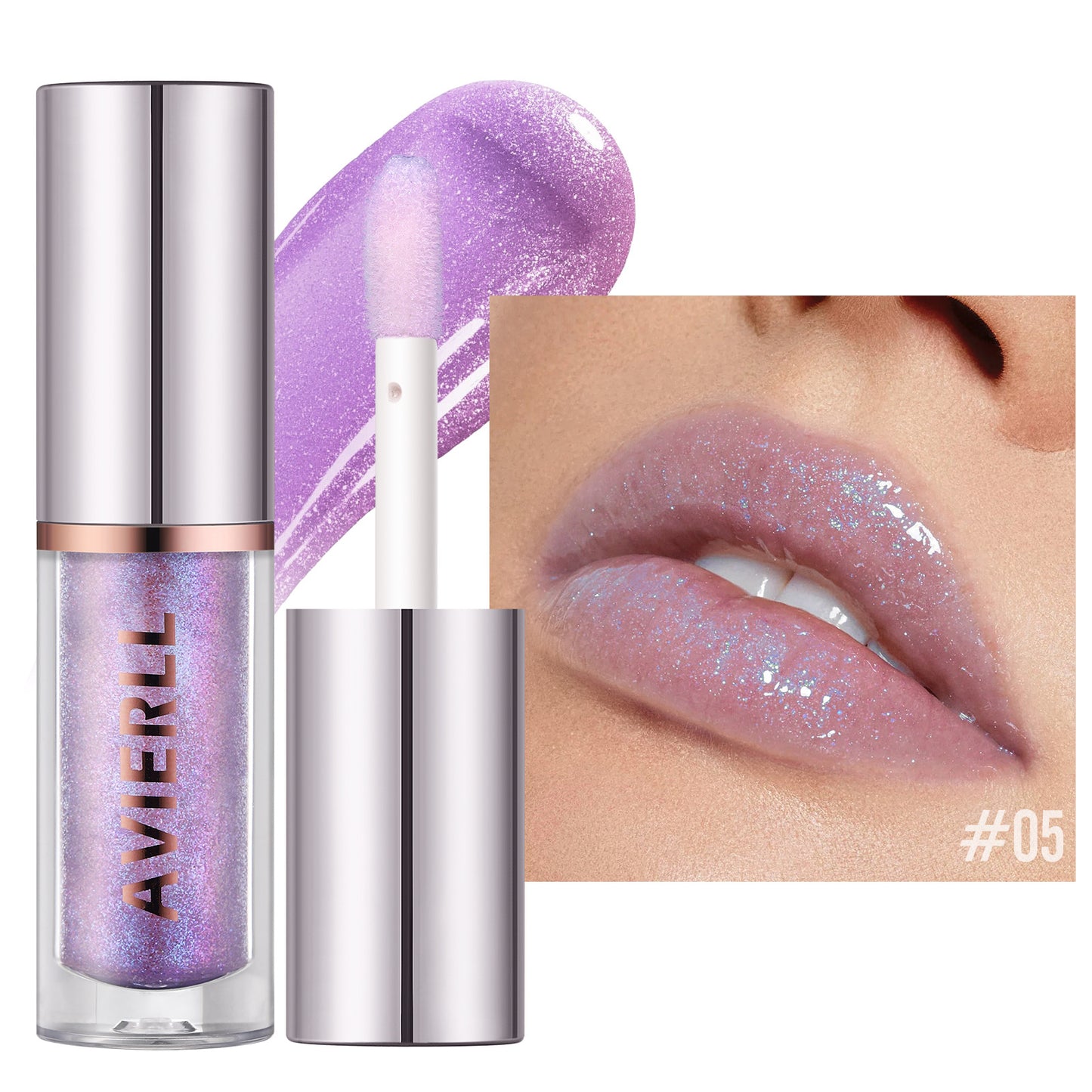 Avierll Glitter Lip Gloss | Hydrating Glitter Lip Gloss