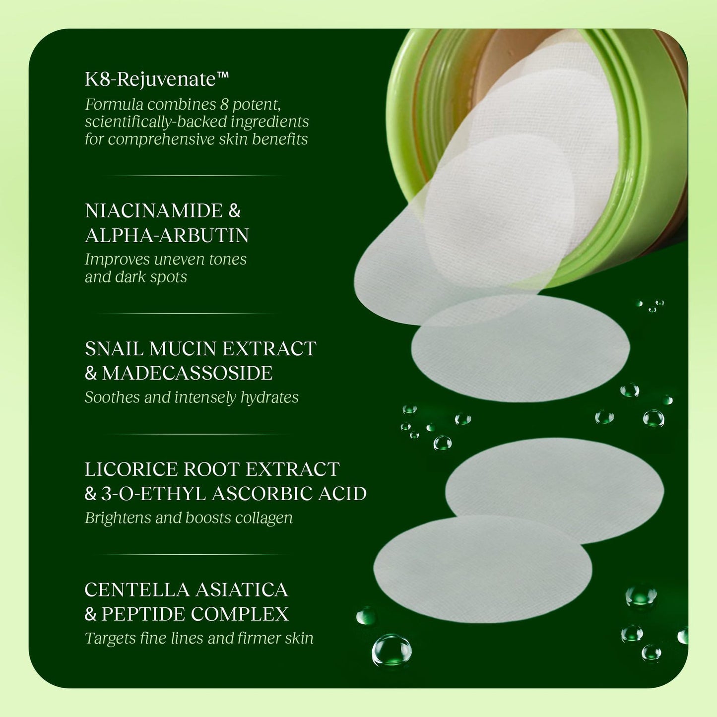 JIYU Toning & Polishing Face Pads | Exfoliating Facial Toner Pads