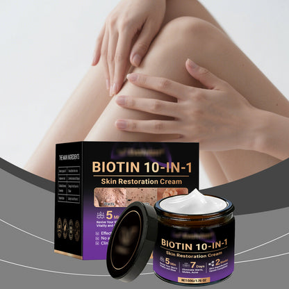 Biotin 10-In-1 Skin Restoration Cream | Hydrating & Nourishing Face Moisturizer