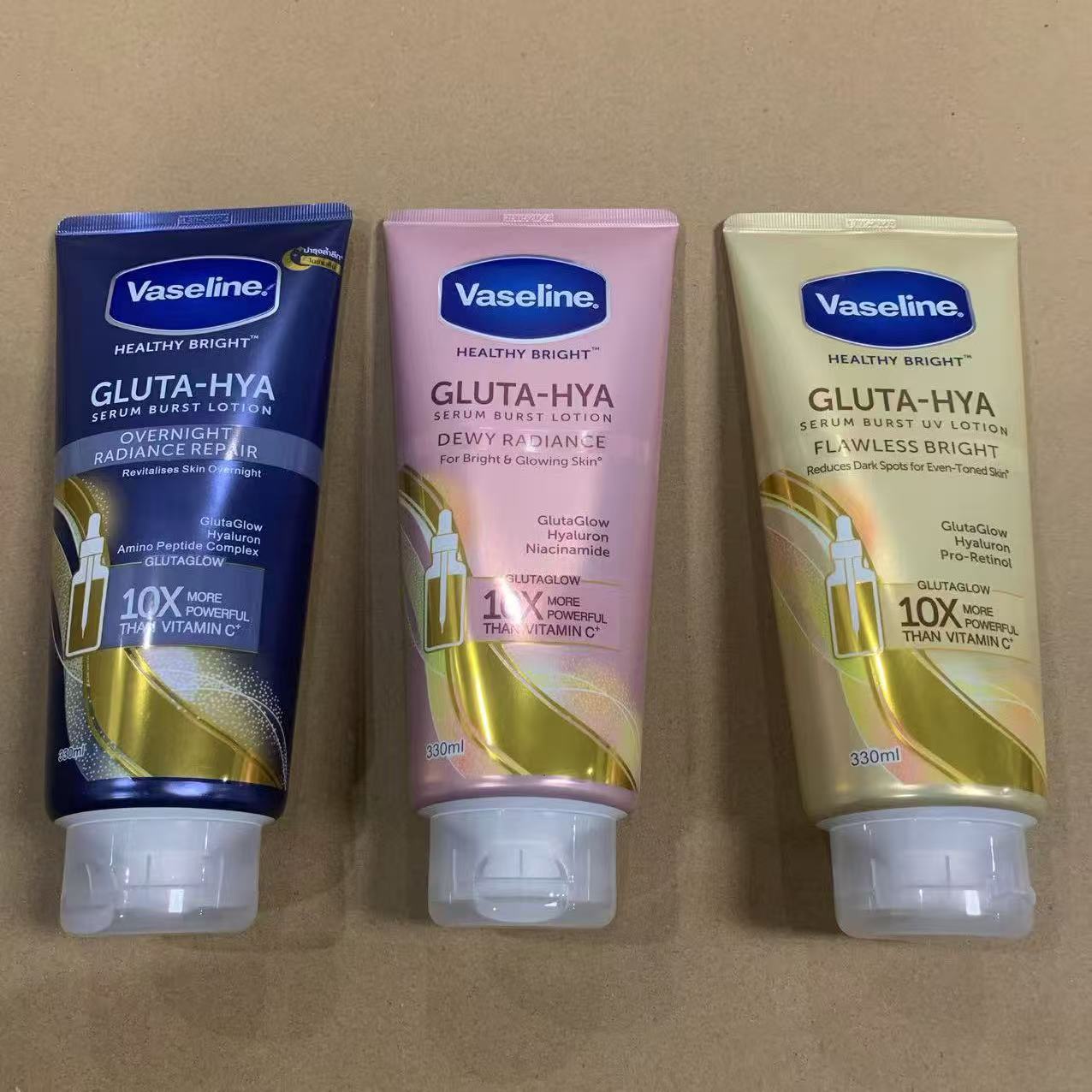 Vaseline Gluta-Hya Body Lotion Collection | Dewy Radiance, Flawless Bright & Overnight Repair