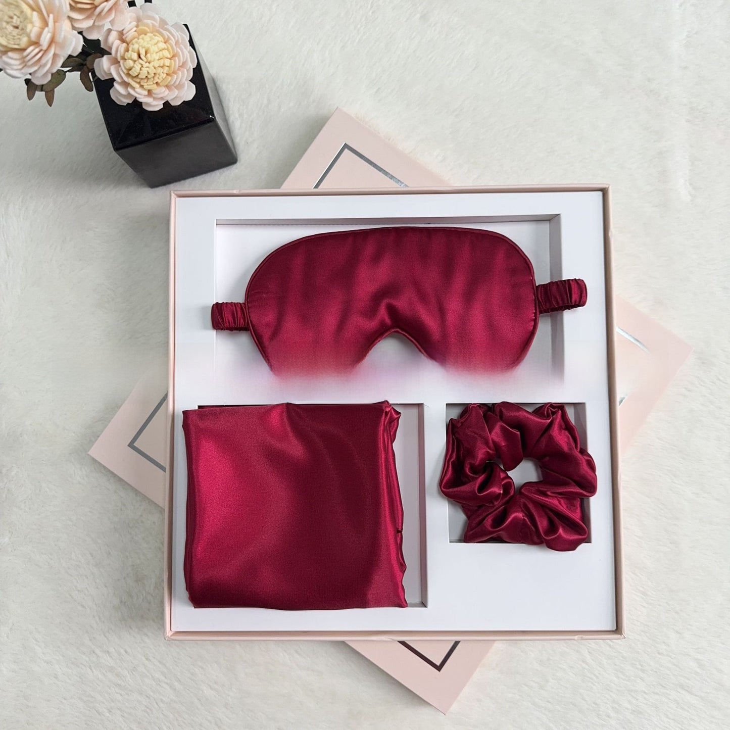 Luxury Satin Sleep Set | Eye Mask, Pillowcase & Scrunchie Gift Box