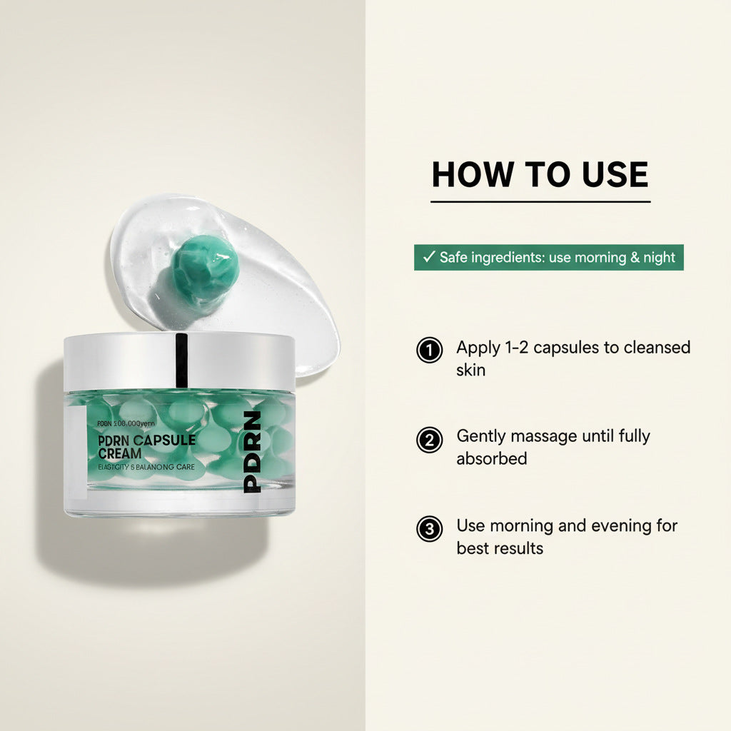 PDRN Capsule Cream | Deep Hydration & Skin Barrier Support Moisturizer