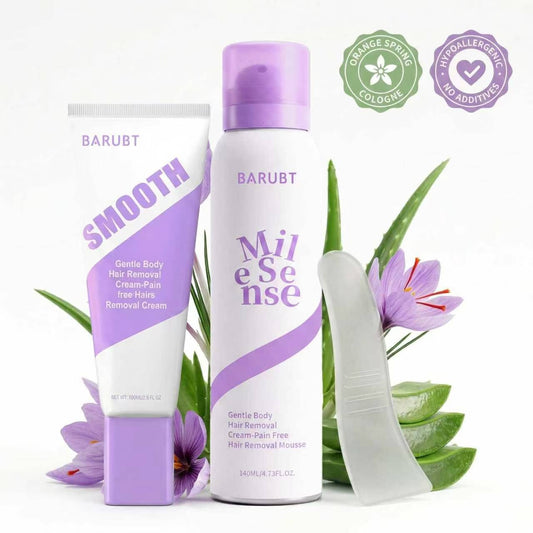 BARUBT Smooth Hair Removal Cream Set | Gentle Hair Removal Cream & Essence