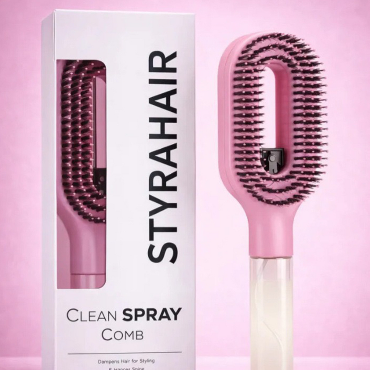 Styrahair Clean Spray Comb – Hair Detangling & Styling Brush