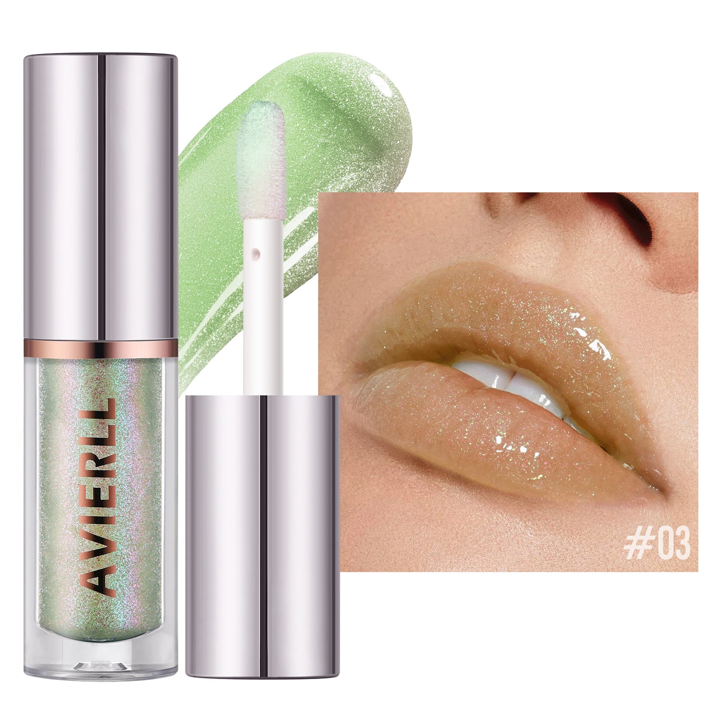 Avierll Glitter Lip Gloss | Hydrating Glitter Lip Gloss