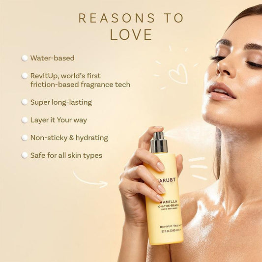 BARUBT Vanilla On The Beach Body Mist | Long-Lasting Fragrance Spray 250ml