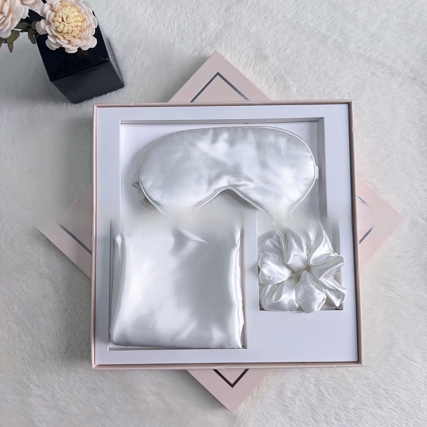 Luxury Satin Sleep Set | Eye Mask, Pillowcase & Scrunchie Gift Box