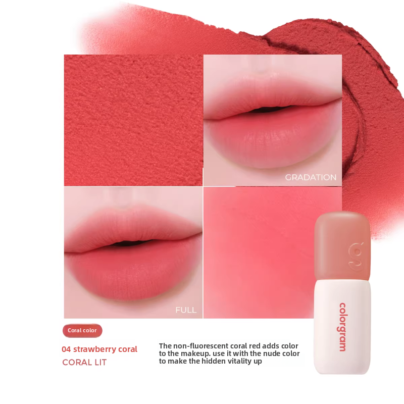 Colour Gram Matte Lip Glaze | Long-Lasting Velvet Matte Lip Colour