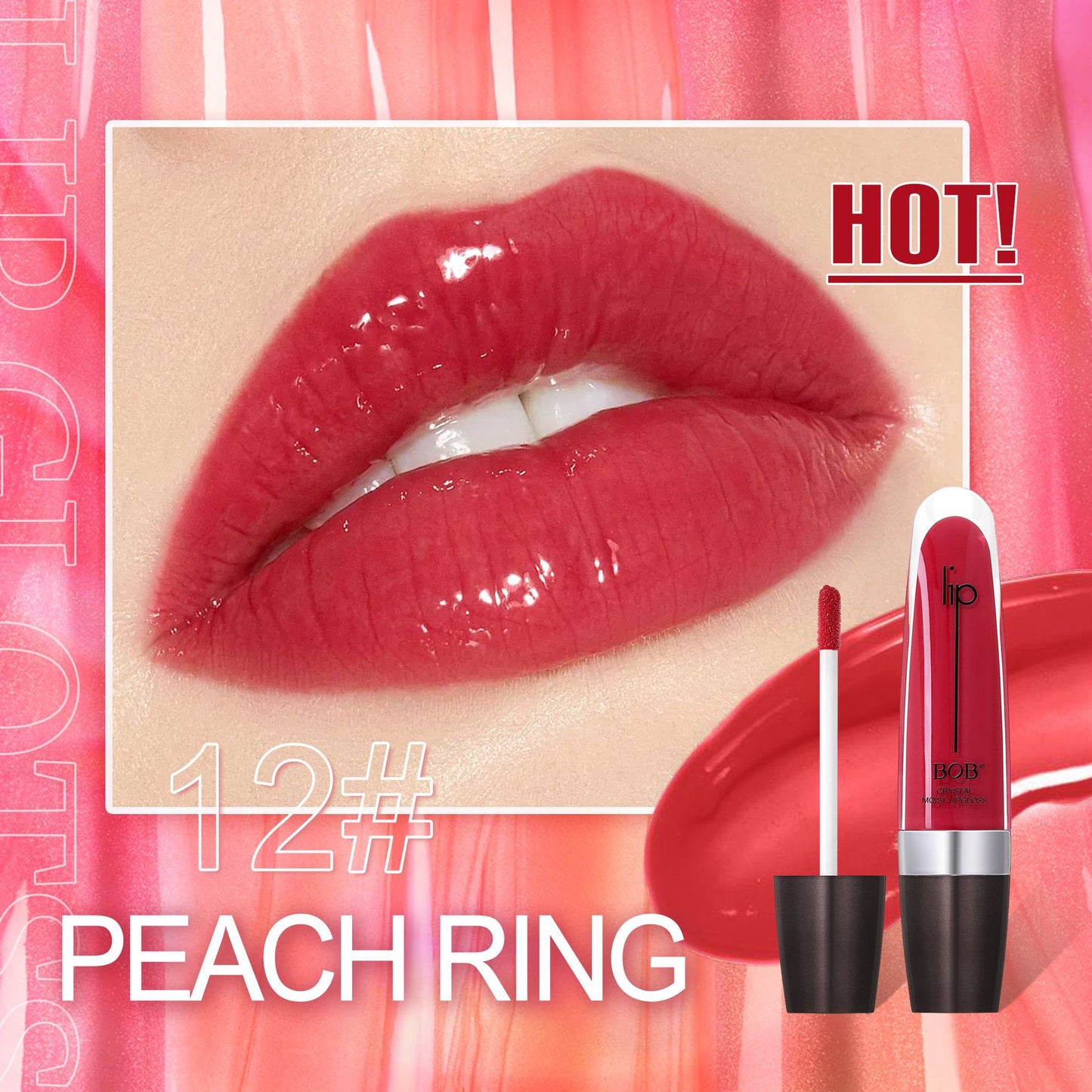 Bob Crystal Moist Lip Gloss | Hydrating High-Shine Clear Lip Gloss