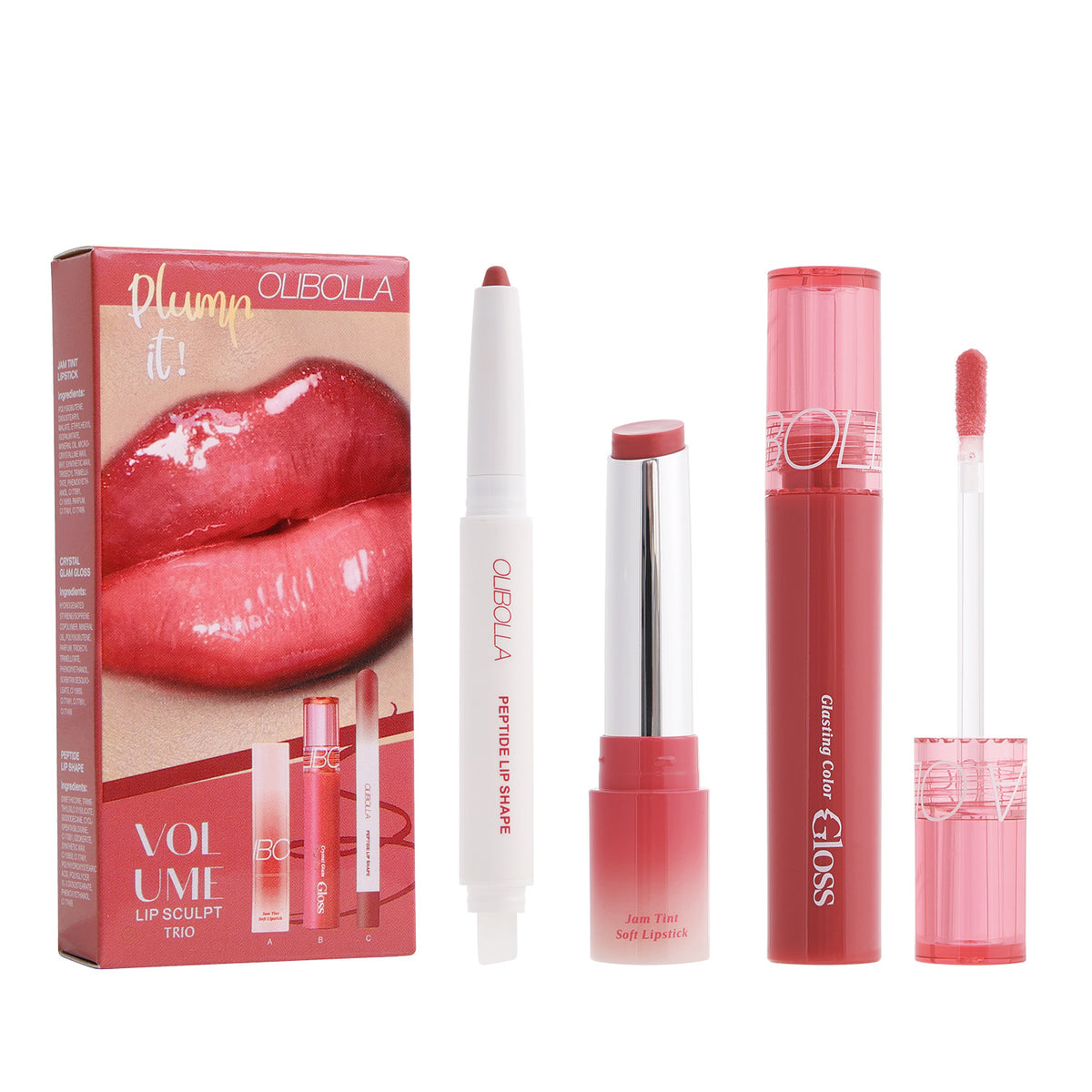 Volume Lip Sculpt Trio – Lip Liner & Gloss Set