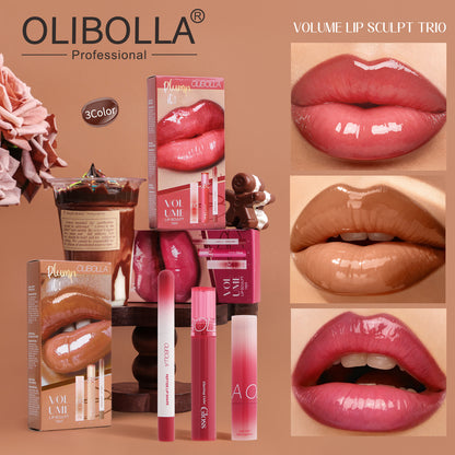 Volume Lip Sculpt Trio – Lip Liner & Gloss Set