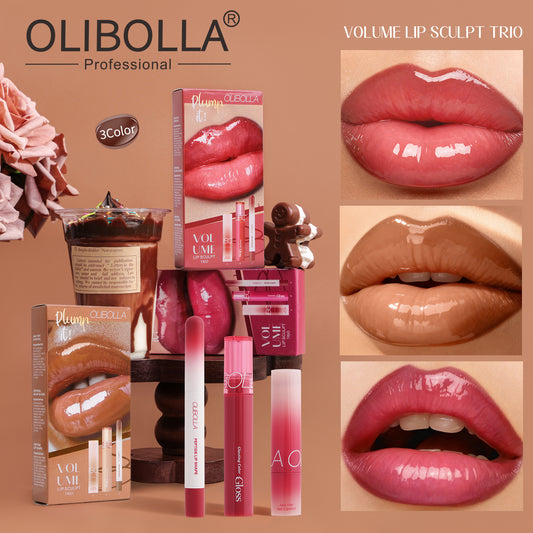 Volume Lip Sculpt Trio – Lip Liner & Gloss Set