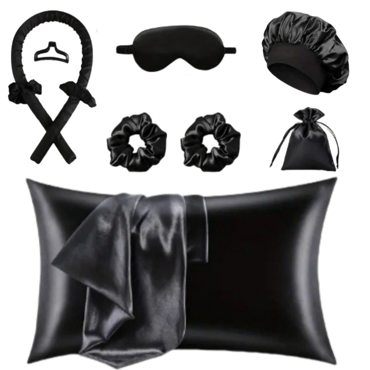Satin Self-Care & Beauty Accessories Set