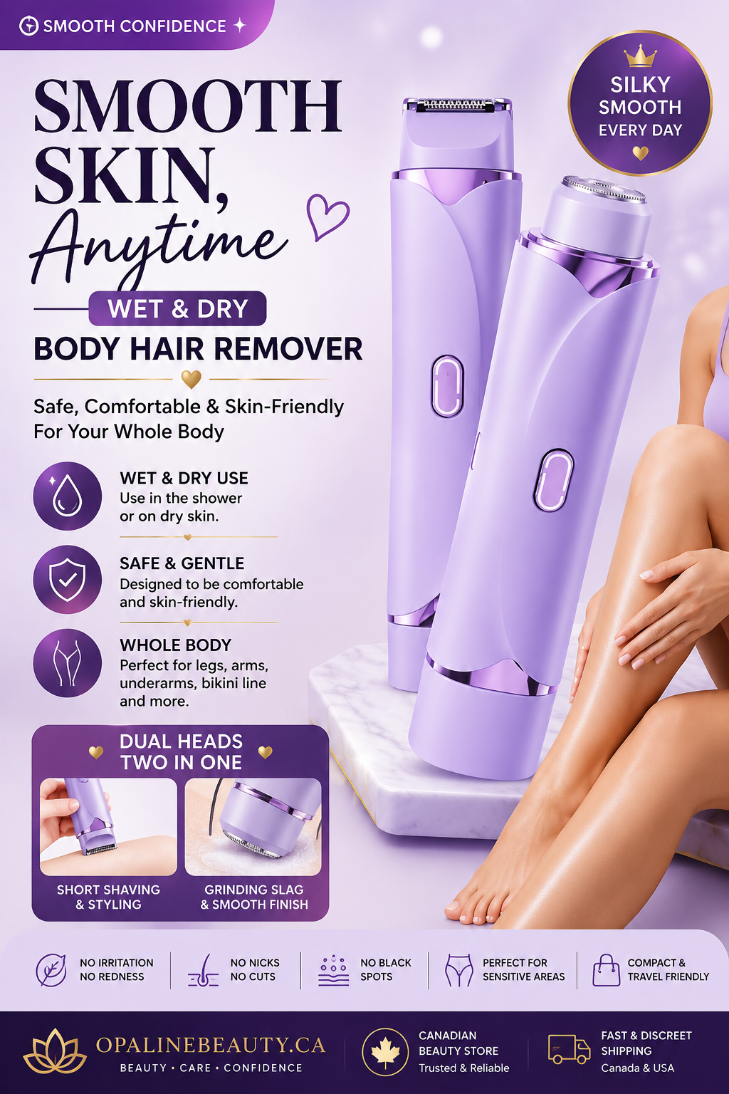 2-in-1 Women’s Body & Bikini Trimmer