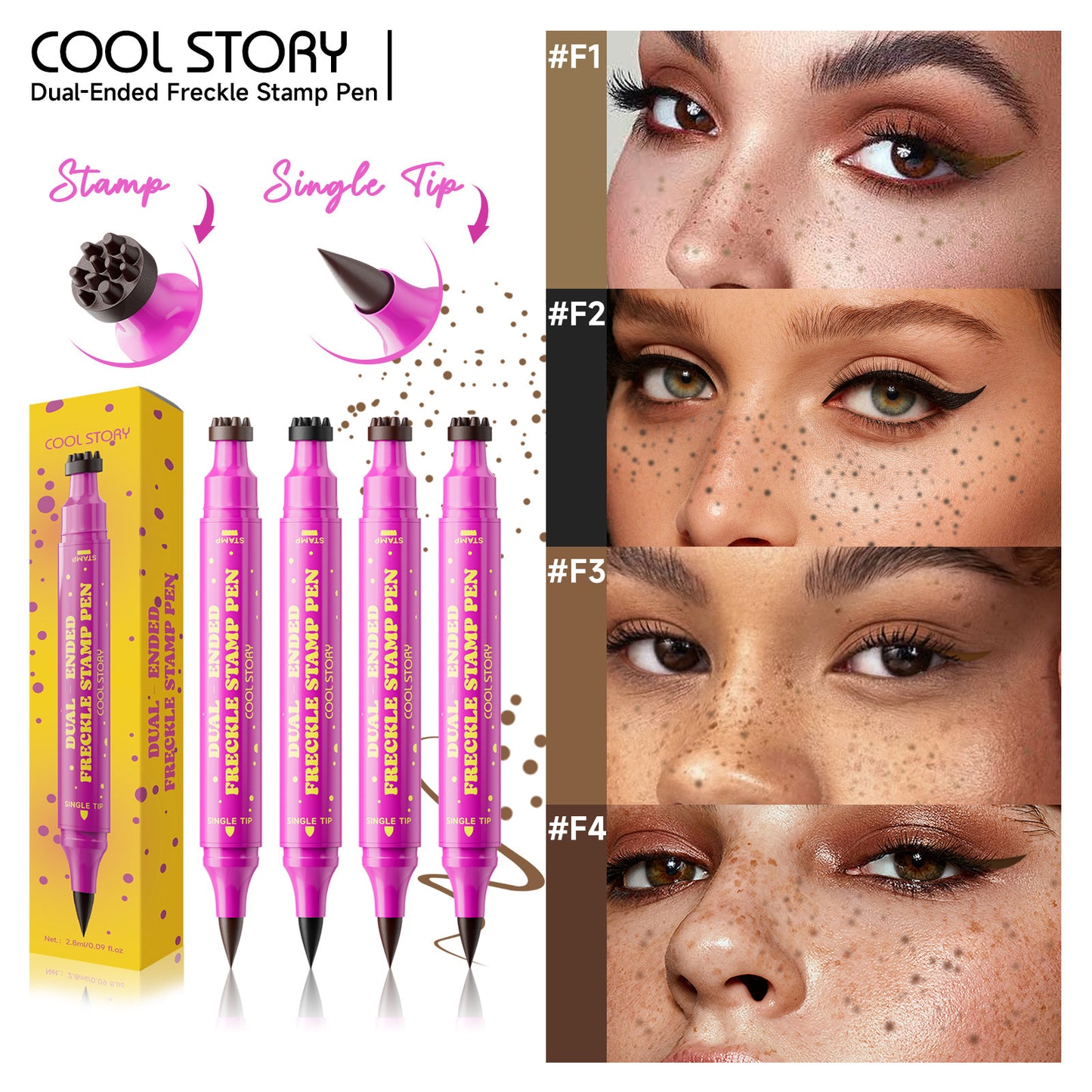 Dual-Ended Freckle Stamp Pen | Natural Faux Freckles & Beauty Mark Pen