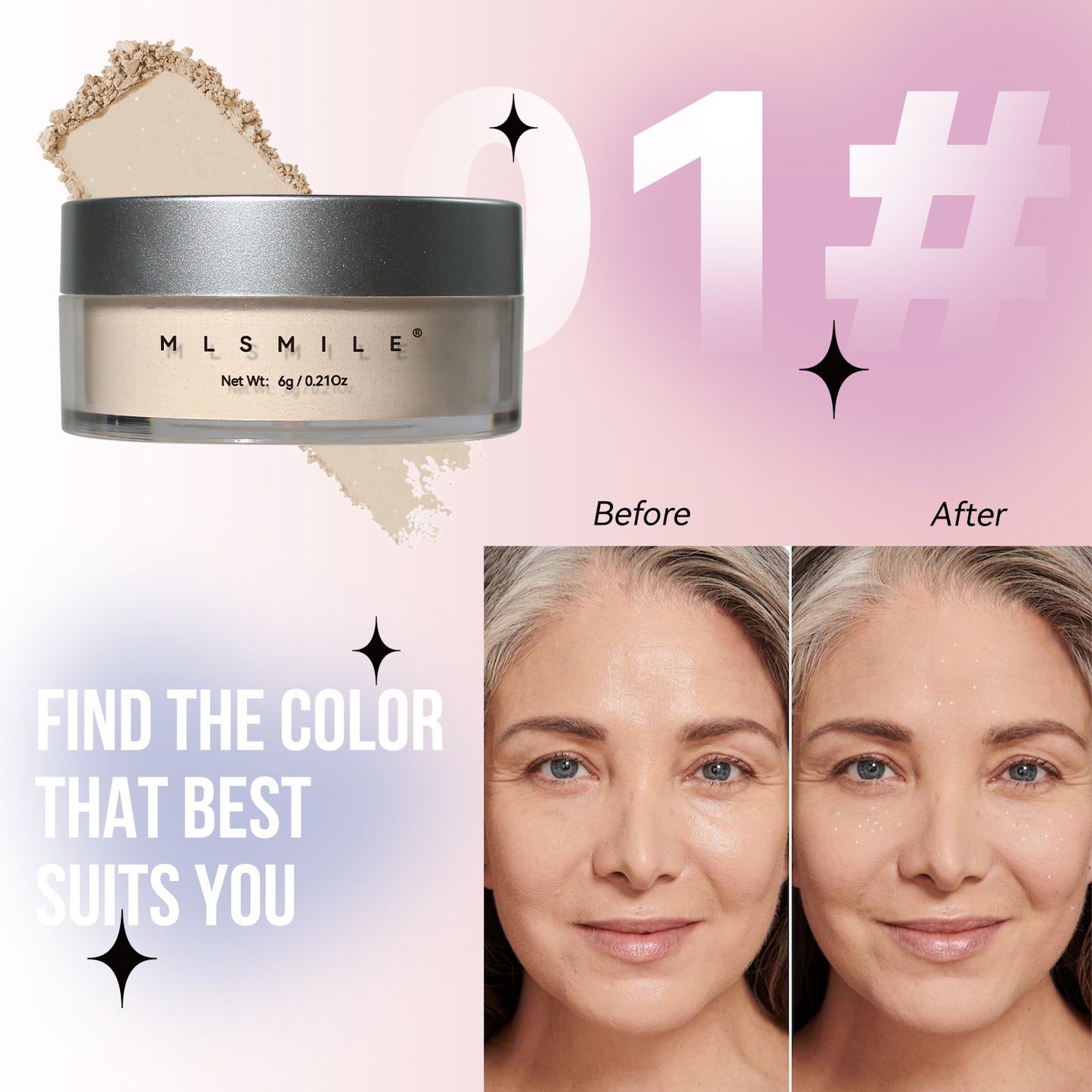MLSmile Setting Powder | Flawless Matte Finish & Long-Lasting Shine Control