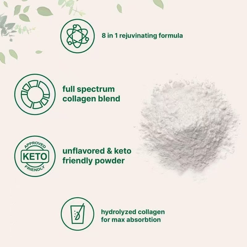 Multi Collagen Peptides Powder | Biotin, Vitamin C & Hyaluronic Acid Supplement