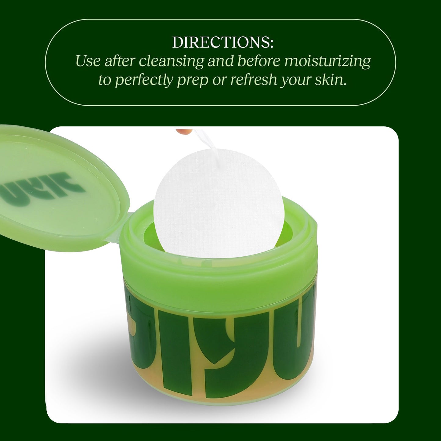 JIYU Toning & Polishing Face Pads | Exfoliating Facial Toner Pads
