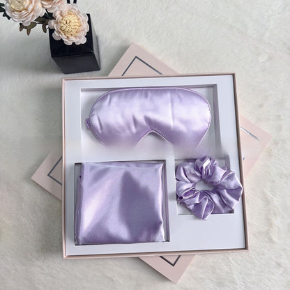 Luxury Satin Sleep Set | Eye Mask, Pillowcase & Scrunchie Gift Box