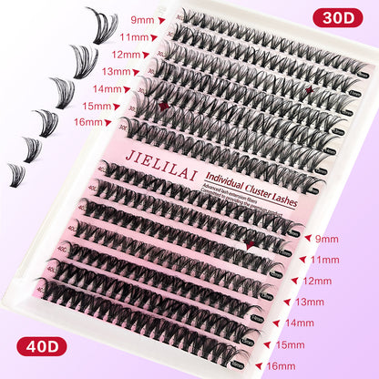 Jielilai Individual Cluster Lashes | Wispy Reusable Lash Clusters