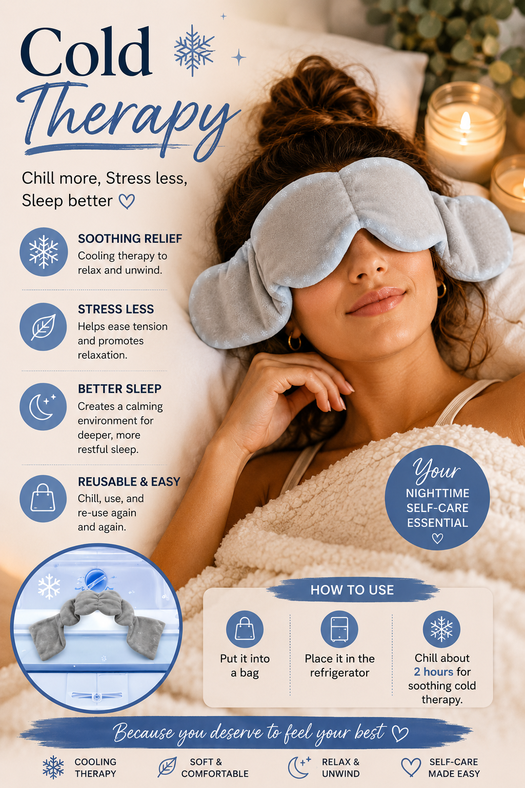Weighted Cooling Eye Mask