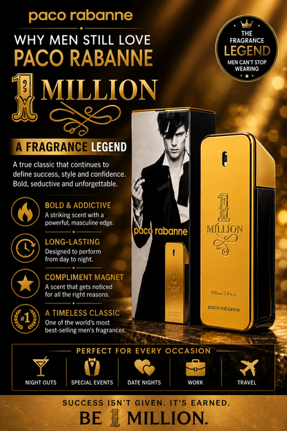 Paco Rabanne One Million Parfum | Leather, Amber & Citrus Men's Cologne
