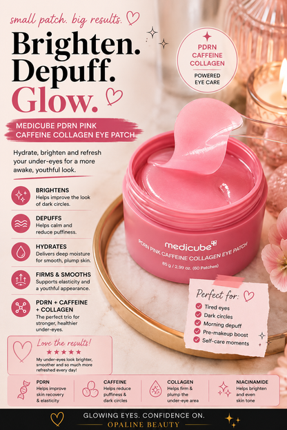 Medicube PDRN Pink Caffeine Collagen Eye Patch
