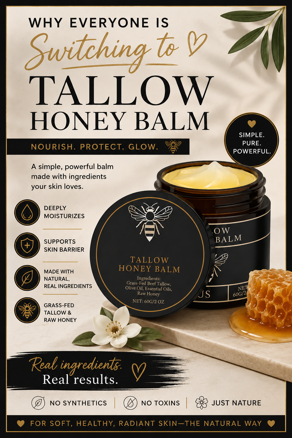 Tallow Honey Balm