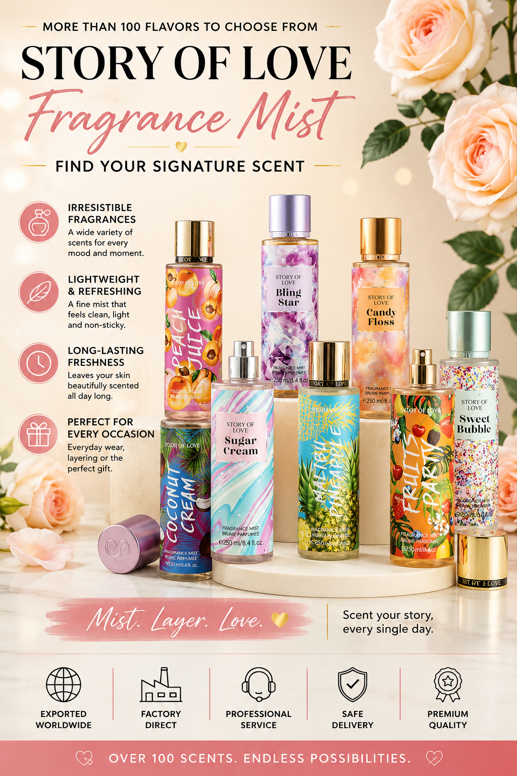 Story of Love Body Mist Collection- Signature Scents